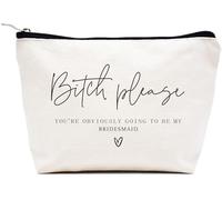 LIBIHUA Regalo di fidanzamento, regalo di nozze per donne, regalo per addio al nubilato per lei, regalo per feste di addio al nubilato, trousse per trucchi da viaggio, Beige, 9.8 ″ W x 7″ H x 2.7″