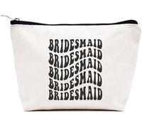 LIBIHUA Regalo di fidanzamento, regalo di nozze per donne, regalo per addio al nubilato per lei, regalo per feste di addio al nubilato, trousse per trucchi da viaggio, Beige, 9.8 ″ W x 7″ H x 2.7″