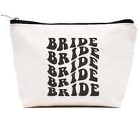 LIBIHUA Regalo di fidanzamento, regalo di nozze per donne, regalo per addio al nubilato per lei, regalo per feste di addio al nubilato, trousse per trucchi da viaggio, Beige, 9.8 ″ W x 7″ H x 2.7″