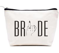 LIBIHUA Regalo di fidanzamento, regalo di nozze per donne, regalo per addio al nubilato per lei, regalo per feste di addio al nubilato, trousse per trucchi da viaggio, Beige, 9.8 ″ W x 7″ H x 2.7″