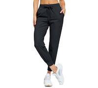 Libin - Pantaloni da jogging da donna, sportivi, per corsa, Petite/Regular/Tall, con tasche, pantaloni della tuta affusolati, casual, per allenamento, nero, M