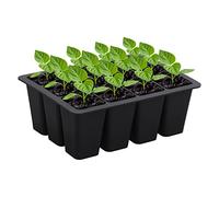 LIBOO 12 vassoi per semi per piantine riutilizzabili, in silicone per piantine, vassoio per semi per piante, mini vassoi per germinazione a effetto serra per semi che cresce a partire
