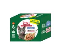 Libra Cat Alimento Umido in Salsa di Tonno e Salmone per Gatti 1,02 Kg
