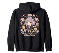 Libra Flirting Healing Nessuno Meme estetico Felpa con Cappuccio