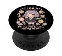 Libra Flirting Healing Nessuno Meme estetico PopSockets PopGrip Adesivo