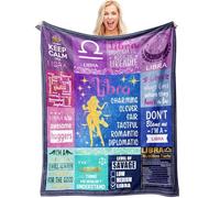 Libra Gifts for Women - Coperta con segno zodiacale, 127 x 152,4 cm, morbida coperta in pile con astrologia per ragazze, adolescenti e mamme Bilancia, comoda idea di compleanno