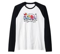 Libra Graffiti Style Crown Opere Maglia con Maniche Raglan