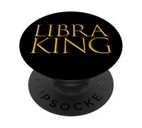 Libra King Top Birthday Gift For October Bday Libra Men PopSockets PopGrip Adesivo
