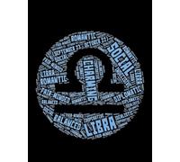 Libra Zodiac or Libra Sign Words-design College Notebook, School Notebook, Office Note-Taking: 110 pages, 7.44x9.69 Inches. Softcover collage ... notebook, kids and student notebook etc