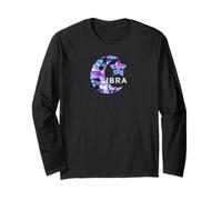 LIBRA ZODIACALE SEGNO COMPLEANNO Settembre Ottobre STELLA SOLE LUNA Maglia a Manica