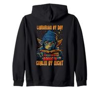 Librarian BY Day Midnight Ya COBLIN BY Night Felpa con Cappuccio