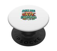 Libraries Library Advocate Librarian Friends Book Lover PopSockets PopGrip Adesivo