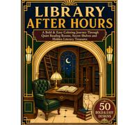 Library After Hours: A Bold & Easy Coloring Book for Adults and Seniors Featuring Quiet Reading Rooms, Secret Shelves and Hidden Literary Treasures