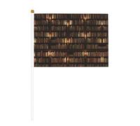Library Bookshelf Book print Double Face Hand Waving Flag - Colori vivaci, per tornei sportivi e partite