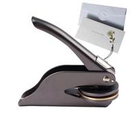 Library Embosser Stamp - Metal Hand Held Seal Press Tool, Book Ownership Marker For Paper Journals Business Cards Craft Use | DIY Embossing Books Journaling Personal Branding