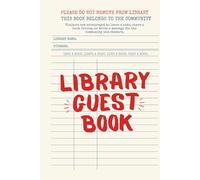 Library Guest Book: A visitor log for community book sharing boxes