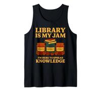 Library Is My Jam Divertente bibliotecario Che Legge a Scuola Canotta