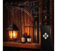Library Lantern-Decorative Bookshelf Lighting,Vintage Bookshelf Lamp, Warm LED Nightlight for Reading Nook, Hanging Or Accent Light,Literary Gift for Home Office & Study Room (2pc)