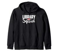 Library Squad Librarian Teacher Student Gifts Ideas Library Felpa con Cappuccio