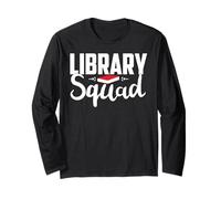 Library Squad Librarian Teacher Student Gifts Ideas Library Maglia a Manica