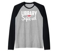 Library Squad Librarian Teacher Student Gifts Ideas Library Maglia con Maniche Raglan