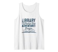 Library Where The Adventures Begin Citazione Bibliofili Canotta