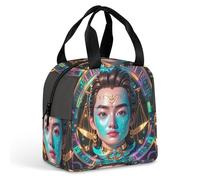 Libra's Interessante borsa per il pranzo per donne e uomini, borsa termica portatile per il pranzo, con manico, a prova di perdite, riutilizzabile, per lavoro, picnic, viaggi