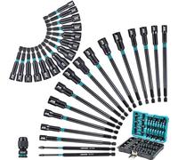 LIBRATON Set di 31 Giradadi Magnetici, Punte Avvitatore a Percussione 1/4"