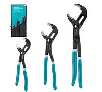 Libraton Pinza a Pappagallo, Pinza per Pompa Dell'acqua, Set di Pinza Universale in Acciaio Cr-V, 3 Pezzi Pinze Regolabile con Dispositivo di Sgancio Rapido, per Tubi e Dadi