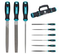 LIBRATON Set Lime per Metallo con Limette 9 Pezzi, Piatte/Mezze Tonde/Tonde
