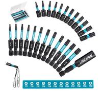 LIBRATON Set Punte Torx di Sicurezza, 25PCS Bits di Sicurezza Anti-manomissione Torx, Punte per Cacciavite in S2 con Estremità Magnetiche (2.5cm et 5.1cm), Include Portapunte Magnetico e Custodia