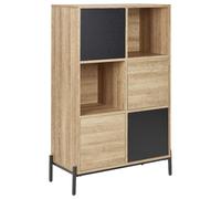 Libreria 4 armadi 2 ante aperte Legno chiaro e grigio Moines