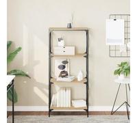 Libreria 4 Ripiani Rovere Sonoma 59x35x132 cm Legno Multistrato Scaffale Alto E Stretto Libreria Da Parete Libreria Scaffale Libreria Da Parete Sospesa per Ufficio Soggiorno Ingresso Camera Da Letto
