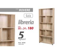 Libreria 5 Ripiani 7 VANI Moderna Scaffale Design Casa Ufficio ROVERE 1808024