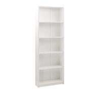 Libreria 5 ripiani in pannello truciolare Bianco 58x23x170 cm Bianco