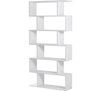 LIBRERIA 6 RIPIANI "ATHENA" BIANCO LUCIDO 80X25X192 CM