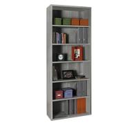 LIBRERIA 6 RIPIANI LINEA DISEGNO 6 rip.-cm.35 x 81 x h.217,2 cemento