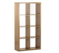 Libreria 8 Ripiani 77x147x30 cm in Legno MDF Effetto Rovere