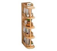 Libreria a 2-6 Livelli, libreria ad Angolo con Scala autoportante, espositore in Stile Moderno per Soggiorno, Camera da Letto, corridoio, Ufficio (Colore: A, Dimensioni: 24 * 48 * 134 cm)