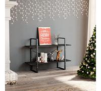 Libreria a 2 ripiani, 100 x 30 x 70 cm, in legno, con scaffalature, librerie e ripiani in piedi