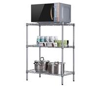 Libreria a 3 ripiani - Cromo - Carrello nero argento grigio scuro