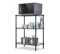 Libreria a 3 ripiani - Cromo - Carrello nero argento grigio scuro
