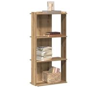 Libreria a 3 Ripiani in Rovere Artigianale 60x30x120 cm, Scaffale Libri Moderno, Libreria per Soggiorno e Camera da Letto, Scaffalatura Truciolato Resistente con Piano Pratico, Facile da Pulire
