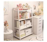 Libreria a 4 ripiani a scaletta bianca per riporre oggetti multifunzionali in casa, camera da letto, bagno e ufficio
