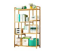 Libreria a 4 ripiani industriale rustica libreria compatibile con soggiorno, camera da letto, cucina, grande libreria (colore: foto colore dimensione: taglia unica)