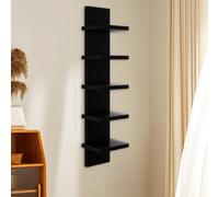 Libreria a 5 Ripiani in Legno Da Parete per Piccoli Accessori Multifunzionali,