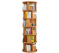 Libreria a 6 livelli Libreria ad angolo alta Scaffale moderno girevole a 360° Espositore da pavimento Scaffali da terra Design aperto per studio soggiorno studio casa ufficio (Color : Brown, S : 40*