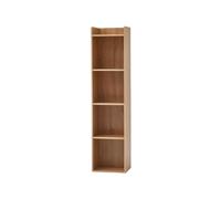 Libreria A 6 Ripiani, Porta Dvd A Torre, Libreria Alta e Sottile, Espositore Moderno da Pavimento for Cd, Libri, Giochi, Bianco(Brown,4 floors)