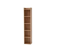 Libreria A 6 Ripiani, Porta Dvd A Torre, Libreria Alta e Sottile, Espositore Moderno da Pavimento for Cd, Libri, Giochi, Bianco(Brown,5 floors)