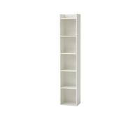 Libreria A 6 Ripiani, Porta Dvd A Torre, Libreria Alta e Sottile, Espositore Moderno da Pavimento for Cd, Libri, Giochi, Bianco(White,5 floors)